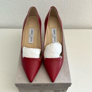 Brand New Jimmy Choo Alia Okid Red Leather Pump
